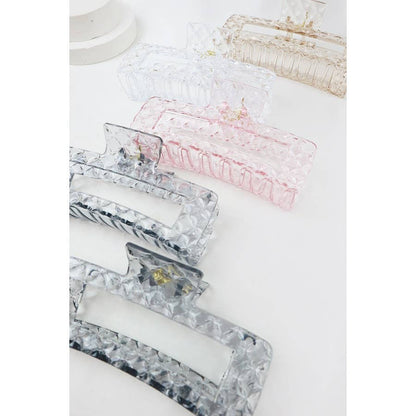 Embossed Clear Jumbo Hair Claw