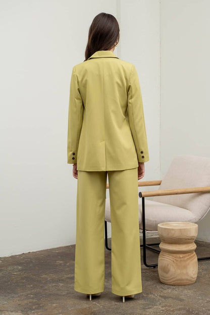 SOLID LONG SLEEVE BLAZER