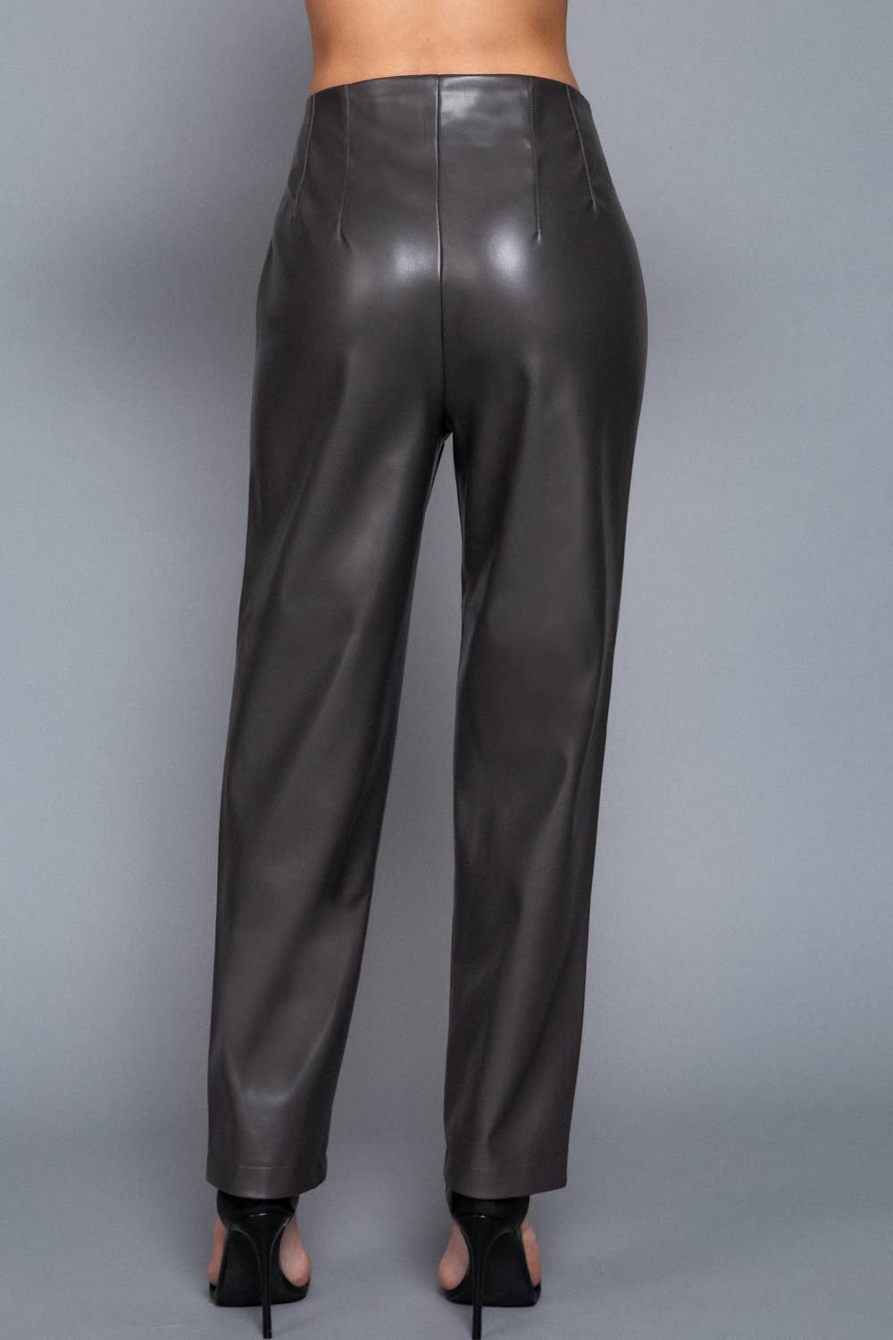 Hight Waist Faux Leather Pants