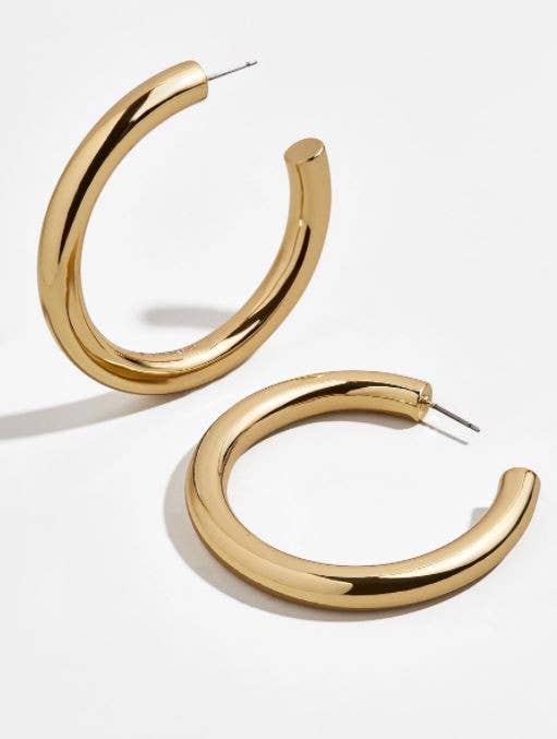 CHUNKY HOOP EARRING  SILVER| 71E1072