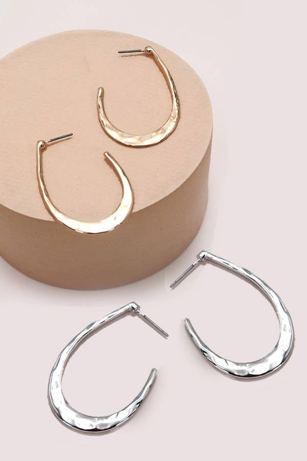 U SHAPE HOOP DROP EARRINGS |  80E2779