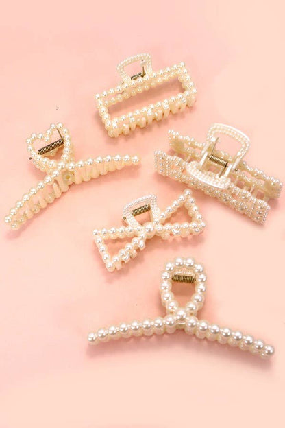 PEARL HAIR CLAW CLIPS | 40H736