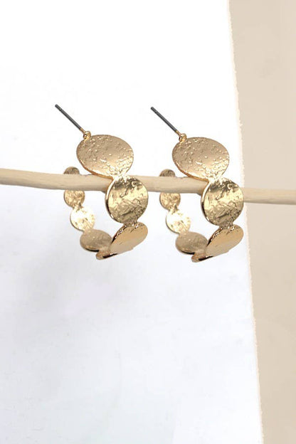 GOLD ROUND HOOP EARRINGS |  31E24052