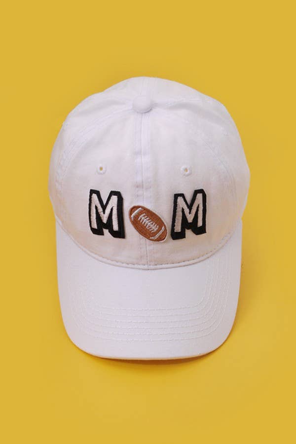 GAME DAY MOM FOOTBALL WASHED BASEBALL CAP | 40HW714