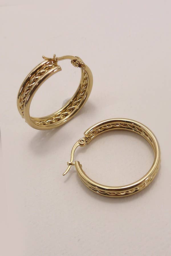 18K STAINLESS STEEL HYPOALLERGENIC WATERPROOF TARNISH FREE | 40E318