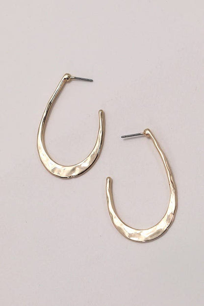 U SHAPE HOOP DROP EARRINGS |  80E2779