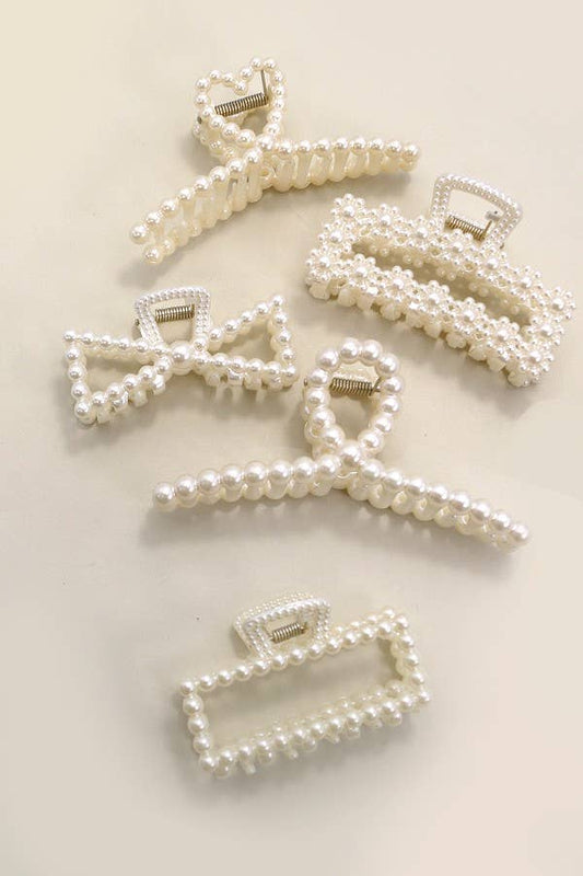 PEARL HAIR CLAW CLIPS | 40H736