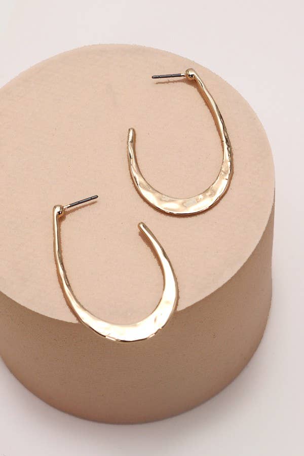 U SHAPE HOOP DROP EARRINGS |  80E2779