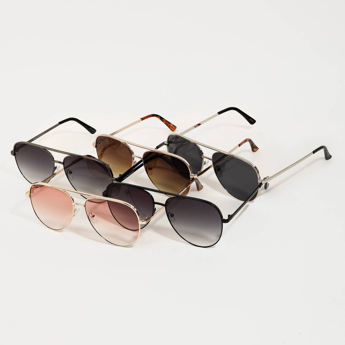 Metal Frame Double Bridge Sunglasses