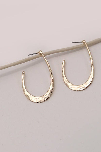 U SHAPE HOOP DROP EARRINGS |  80E2779