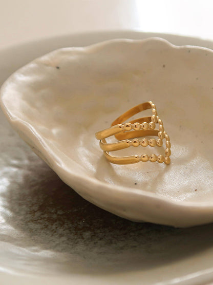 Non-Tarnish Stackable Adjustable Ring