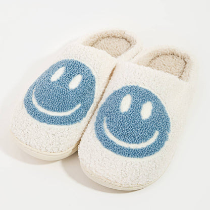 Happy Face Fuzzy Slippers