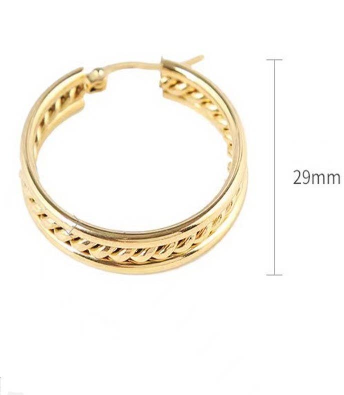 18K STAINLESS STEEL HYPOALLERGENIC WATERPROOF TARNISH FREE | 40E318