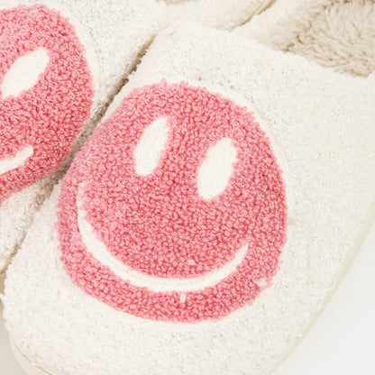 Happy Face Fuzzy Slippers