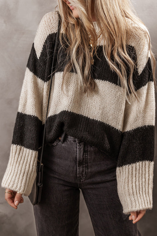 Colorblock Chunky Sweater