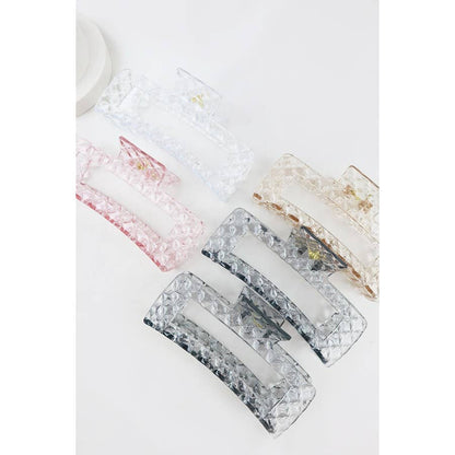 Embossed Clear Jumbo Hair Claw