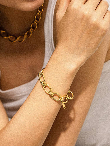 18K Gold Non-Tarnish Chain Bracelet