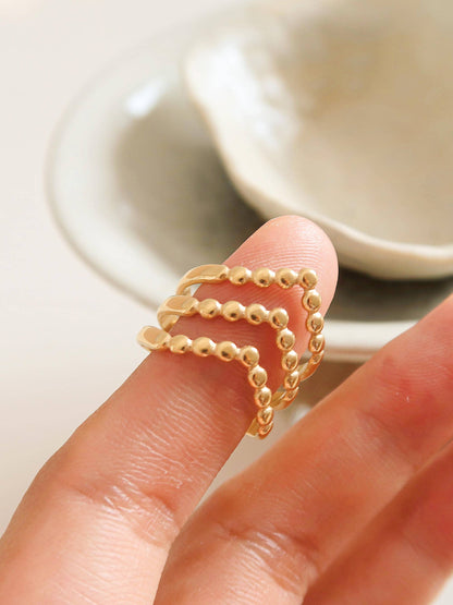 Non-Tarnish Stackable Adjustable Ring