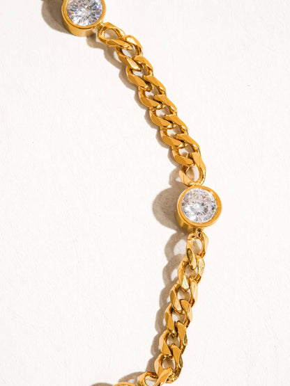 18K Gold Non-Tarnish Chain Bracelet