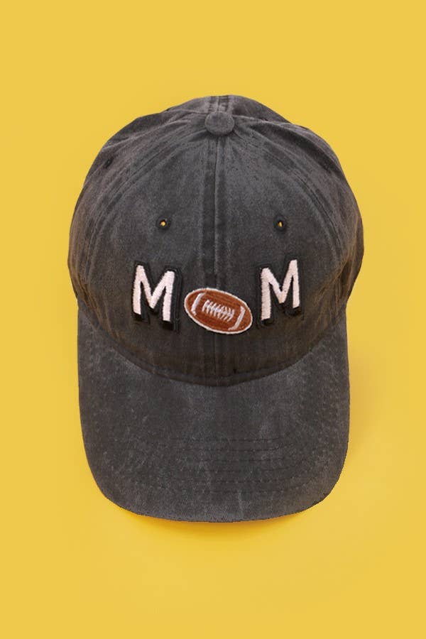 GAME DAY MOM FOOTBALL WASHED BASEBALL CAP | 40HW714