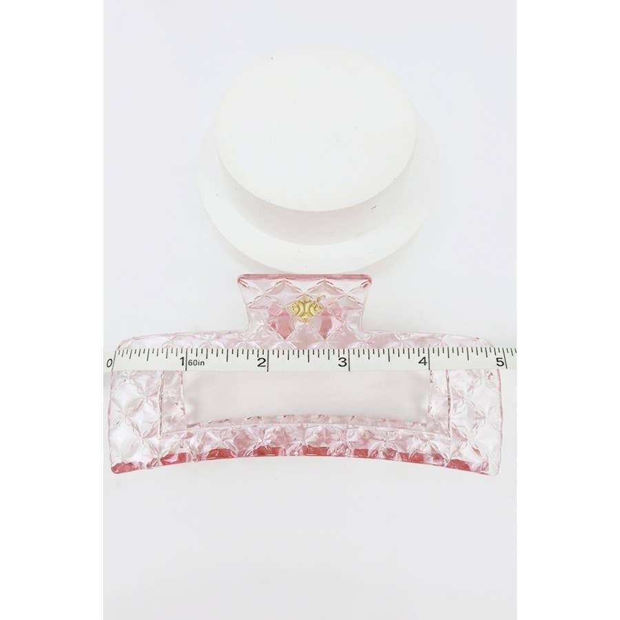 Embossed Clear Jumbo Hair Claw