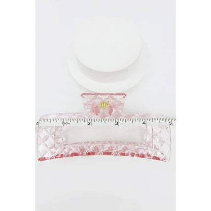 Embossed Clear Jumbo Hair Claw